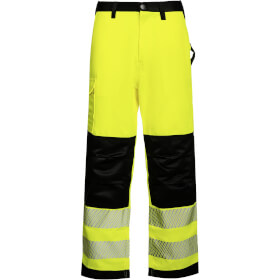 Korntex EOS HiVis Hose Signalgelb mit zwei Reflexstreifen und Kniepolstertaschen