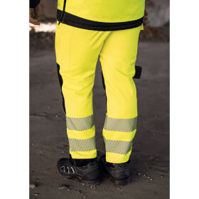 Korntex EOS HiVis Hose Signalgelb mit zwei Reflexstreifen und Kniepolstertaschen