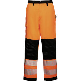 Korntex EOS HiVis Hose Signalorange mit zwei Reflexstreifen und Kniepolstertaschen