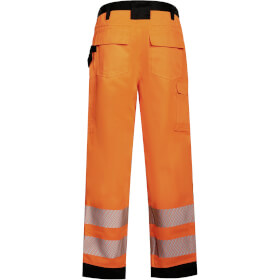 Korntex EOS HiVis Hose Signalorange mit zwei Reflexstreifen und Kniepolstertaschen