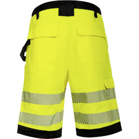 Korntex EOS HiVis Shorts Signalgelb mit zwei Reflexstreifen und seitlicher Cargotasche