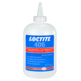Loctite 406 Cyanacrylat Sekundenkleber, 1K fr Gummi und Kunststoff