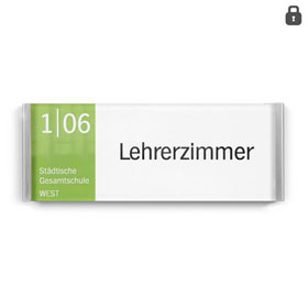 LITE Secure Türschild stilvolle Beschilderung aus Acrylglas und Edelstahl, 