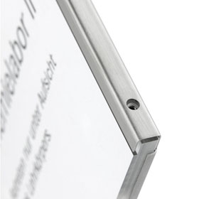 LITE SecureTürschilder stilvolle Türbeschilderung aus Acrylglas und Edelstahl,