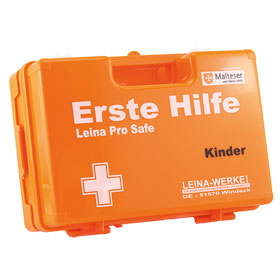 Erste Hilfe - Koffer SAN Pro Safe Kinder orange mit Fllung nach DIN 13157 plus branchenspezifischer Zusatzausstattung