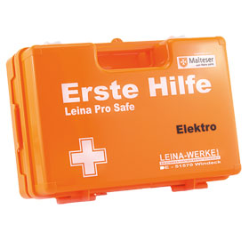 Erste Hilfe - Koffer SAN Pro Safe Elektro orange mit Fllung nach DIN 13157 plus branchenspezifischer Zusatzausstattung
