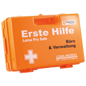 Erste Hilfe - Koffer SAN Pro Safe Bro & Verwaltung orange mit Fllung nach DIN 13157 plus branchenspezifischer Zusatzausstattung