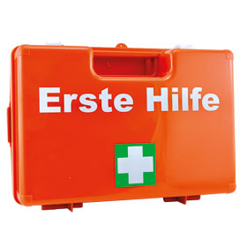 Erste - Hilfe - Koffer SAN orange mit Fllung nach DIN 13169