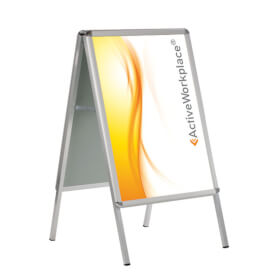 ActiveWorkplace Kundenstopper Claasic 700 x 1000 klappbar, fr den Innen und Auenbereich