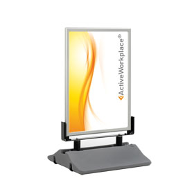 Befüllbarer Kundenstopper der Marke ActiveWorkplace