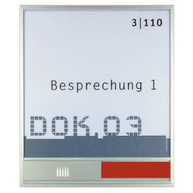 NEW AGE Türschilder mit Frei-/Besetzt-Anzeige hochfeste, silber matte Aluminiumprofile,