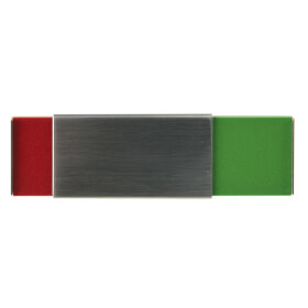 NEW AGE Frei-Besetzt Anzeige Schieber klein mit Schieberegler aus Edelstahl