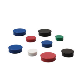 Nobo Whiteboard Haftmagnete rund, Farben: schwarz,  rot oder blau