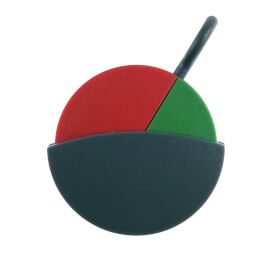 Frei - / Besetzt - Anzeige Farbe: dunkelgrau,  rot / grün (drehbar)