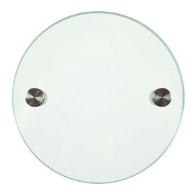 Orbis Türschilder aus Einscheiben - Sicherheitsglas, hochwertige Edelstahlhalter, 