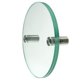 Orbis Türschilder aus Einscheiben-Sicherheitsglas, hochwertige Edelstahlhalter,