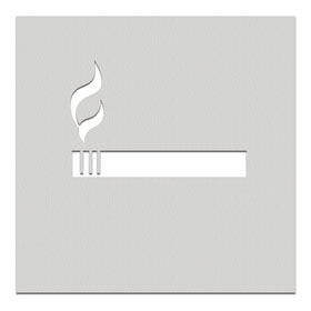 Phos Türschilder aus Edelstahl Symbol Raucherbereich, selbstklebend, 