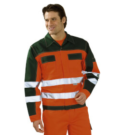 Warnschutzkleidung Warnschutzjacken PLANAM Warnschutz-Bundjacke, orange-grn