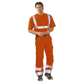 Warnschutzkleidung Warnschutzhosen PLANAM Warnschutz-Bundhose, orange-grün