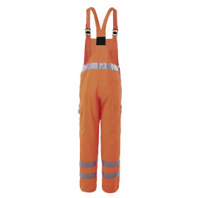 Warnschutzkleidung Warnschutzhosen PLANAM Warnschutz-Latzhose, orange