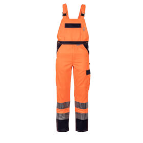 Warnschutzkleidung Warnschutzhosen PLANAM Warnschutz - Latzhose, orange - marine