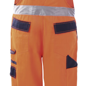 Warnschutzkleidung Warnschutzhosen PLANAM Warnschutz-Latzhose, orange-marine