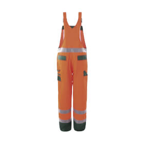 Warnschutzkleidung Warnschutzhosen PLANAM Warnschutz-Latzhose, orange-grün