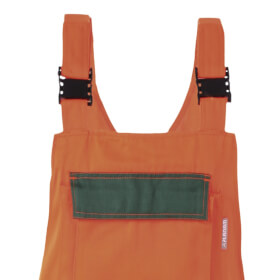 Warnschutzkleidung Warnschutzhosen PLANAM Warnschutz-Latzhose, orange-grün