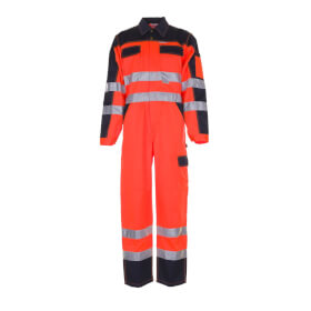 Warnschutzkleidung Warnschutzoveralls PLANAM Warnschutz - Overall Ralleykombi, orange - marine