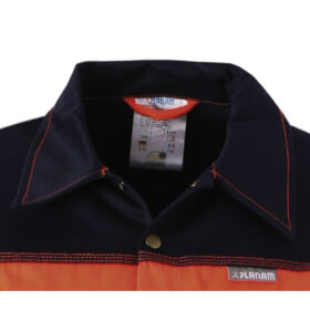 Warnschutzkleidung Warnschutzoveralls PLANAM Warnschutz-Overall Ralleykombi, orange-marine