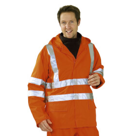 Warnschutzkleidung Warnschutzjacken PLANAM Warnschutz-Regenjacke, orange