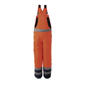 Warnschutzkleidung Warnschutzhosen PLANAM Warnschutz-Latzhose Winter, orange-marine,