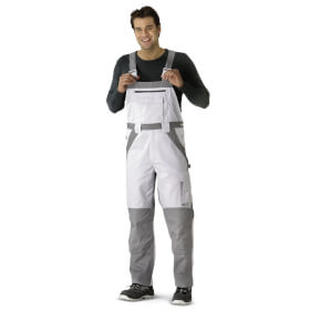 Arbeitshosen Latzhosen PLANAM Latzhose Plaline, weiß-zink,