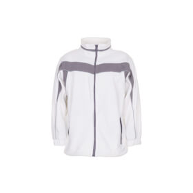 Arbeitsjacken Fleecejacken PLANAM Fleecejacke Plaline, weiß - zink, 