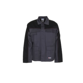Planam Weld Shield Arbeitsjacke 5510 grau schwarz antistatische Kleidung mit Schweißerschutz