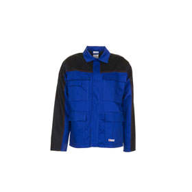 Planam Weld Shield Arbeitsjacke 5511 blau schwarz antistatische Kleidung mit Schweierschutz