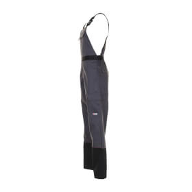 Planam Weld Shield Latzhose 5530 grau schwarz Schweißerschutzhose bei Metall- und Funkenflug