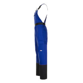 Planam Weld Shield Latzhose 5531 blau schwarz Schweißerschutzhose bei Metall- und Funkenflug