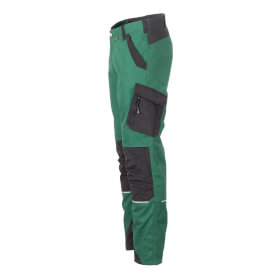Planam Bundhose Norit grün-schwarz aus hochwertigem Stretchgewebe für optimale Bewegungsfreiheit