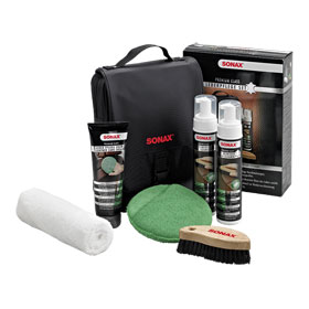 sonax Premium Class Lederpflegeset Komplettpaket zur effektiven Reinigung und Pflege fr alle Glattleder, 