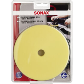 sonax PolierSchwamm gelb 165 Dual Action FinishPad Polierpad fr Exzentermaschinen mit groem 150mm Sttzteller
