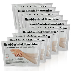 XXL - Händedesinfektionstücher ideal für unterwegs und universell einsetzbar