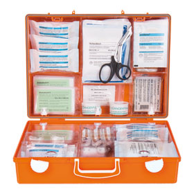 Erste - Hilfe - Koffer SHNGEN MT - CD, orange, Fllung nach DIN 13169, 