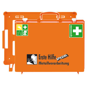 Erste - Hilfe - Koffer SHNGEN Spezialausfhrung mit Zusatzbefllung fr Metallverarbeitung