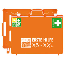 Erste Hilfe Koffer SHNGEN Kinder Verbandkasten Schule XS - XXL, MT - CD orange