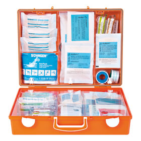 Erste Hilfe Koffer SHNGEN Kinder Verbandkasten Schule XS-XXL, MT-CD orange
