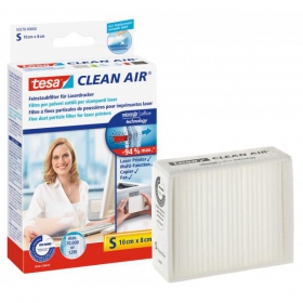 tesa Clean Air Feinstaubfilter S für Laserdrucker, Fax - und Kopiergeräte aus Natur - Vliesstoff