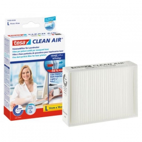 tesa Clean Air Feinstaubfilter L für Laserdrucker, Fax - und Kopiergeräte aus Natur - Vliesstoff