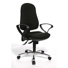 Bürostühle TOPSTAR OFFICE 500 Bandscheiben-Drehstuhl mit hoher Rückenlehne,
