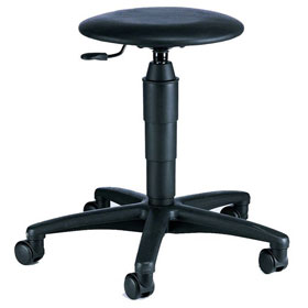 Topstar Tec 60 Skai Drehhocker mit Sitzhöhenverstellung Toplift, Doppelrollen, Sitzfläche Kunstleder